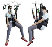 CHALKSEA Cinghia di Trasferimento Anziani, Imbracatura per Sollevatore Disabili, Amaca di Trasferimento del Bagno Nera, Ausili per La Riabilitazione, Regali di Natale,Nero