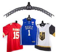 ChalkTalkSPORTS JerseyGenius - Il miglior gancio per tutte le magliette per adattarsi a qualsiasi maglietta sportiva, versatile appendiabiti e appendiabiti da parete, os-00271-cts, singolo, nero