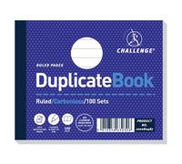 Challenge 105 x 130 mm Duplicate Book, Carbonless, 100 Pages, Set of 5 Set of 5
