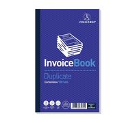 Challenge 210 x 130 mm Duplicate Book Carbonless Invoice without Vat/Tax, 100 Pa