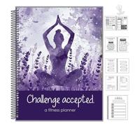 Challenge Accepted Fitness Planner - Tracker di 90 giorni di allenamento e pasto, benessere e gratitudine, con registro pasti e allenamento, monitoraggio dell'acqua e del sonno, raggiungi il tuo