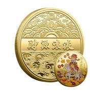 Challenge Coin,Chinese Year Of The Horse Souvenir Coin | Travel-Friendly Luck Charm for Teens Boys Husband Daughter Girls Family Wife Youth Son Friends Women