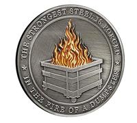 Challenge Coin - L'acciaio Più Forte È Forgiato In Una Pezzo | Conti Di Fuoco Incendio Per Uomini Donne | Coins Commemorativi Divertenti Per Addio Dei Dipendenti Decorazione Ufficio, Motivazione