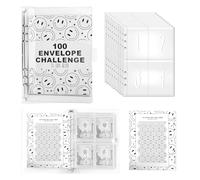 Challenge del Risparmio,5050 Euro Agenda Del Risparmio,100 Buste Libro Risparmio Soldi,Interessante Money Binder,Per Riserve,Piani,Emergenze