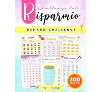 Challenge Del Risparmio per Metodo Della Busta: 300 Cash Stuffing Accessori per Risparmiare Denaro per Gestire le Proprie Entrate | Adatto per Buste con Cerniera A6 da Ritagliare