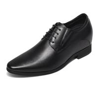 CHAMARIPA Oxfords Scarpe da Sera con Rialzo Interno da Uomo Pelle Che Aumentano l’Altezza Fino a 8 cm - H62D11K011D (37 EU, Nero)
