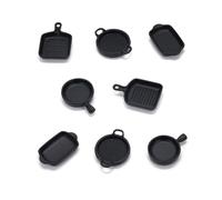 CHAMBERY 1:24 Scala Miniatura Pentole e Padelle Metallo Cucina Pentole 8Pcs Dollhouse Accessori Decorazione