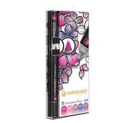 Chameleon Art Products - 5 pennarelli permanenti a base di alcol; Toni Floreali