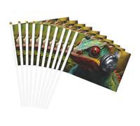 Chameleon ascoltare musica Stampa Facilitazione Portatile Bandiera Leggero Parata Home Decor Eventi Uso Versatile