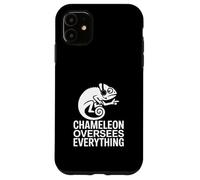 Chameleon sovrintende a tutto ciò che ascolta divertente lucertola Custodia per iPhone 11
