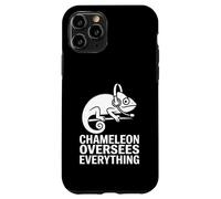 Chameleon sovrintende a tutto ciò che ascolta divertente lucertola Custodia per iPhone 11 Pro