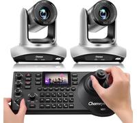 Chameye C420 Kit 4K PTZ Telecamera 20x Zoom Ottico, con HDMI USB3.0 LAN(IP PoE), C420x2+ E300 Controller PTZ