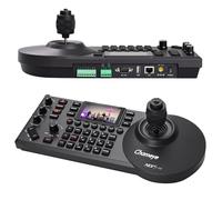 Chameye Controller per Telecamera PTZ NDI con Joystick 4D, Tastiera Controller PTZ IP PoE, Schermo LCD da 3 pollici per YouTube OBS vMix Live Streaming, fornito con licenza NDI (E300)
