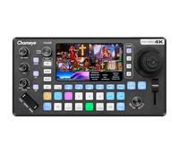 Chameye Mixer video HDMI 4K per streaming multi-camera, controller PTZ joystick 4D integrato, display LCD da 5,5 pollici, audio Pro XLR, registrazione USB/SD, ingresso 4K60FPS e uscita 1080p60FPS