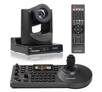 Chameye NDI - Telecamera PTZ con zoom ottico 20x, kit telecamera PTZ con tracciamento automatico AI + controller PTZ per eventi educativi di culto in chiesa, C720N + E300 (K120N)