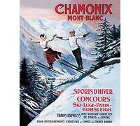 Chamonix Mont-Blanc Stampe su Tela, 40 x 50 cm, Poliestere, Multicolore, 40x50x3.2 cm