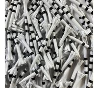 Champ My Hite FlyTee - Maglietta da Golf a Righe Bianche e Nere, 100 Pezzi