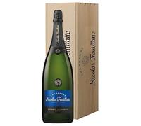Champagne Brut AOC Réserve Exclusive Nicolas Feuillatte, Magnum 1,5 ℓ, Cassetta di legno