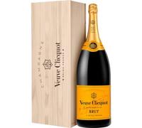 Champagne Brut Yellow Labe -Veuve Clicquot- Mathusalem 6 Litri in cassa di legno personalizzabile