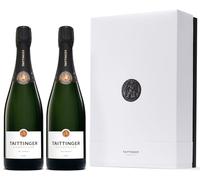 Champagne Taittinger Brut Réserve - Confezione regalo di 2 bottiglie da 75 cl