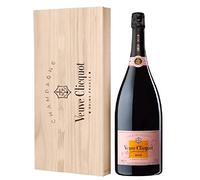 Champagne Veuve Clicquot Brut Rosé Jeroboam 3 Litri 12.5% in cassa di legno personalizzabile.