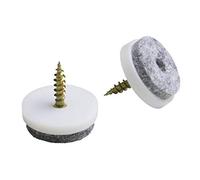 Champion 644246 - Set di 8 feltrini con vite, Ø 25 mm, colore: Bianco
