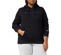 Champion American Classics Fleece - Big Logo Felpa con cappuccio, Donna, Nero tono, M