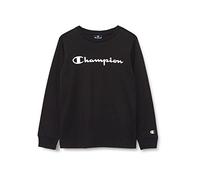 Champion American Classics Long Sleeve, T-Shirt a Manica Lunga, Bambine e ragazze, Nero, 7-8 anni
