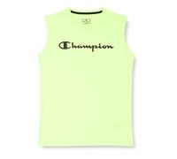 Champion Athletic C-Sport Quick Dry Soft Micromesh Logo S/L Canotta, Giallo Fluorescente, 11-12 Anni Bambini e Ragazzi SS23