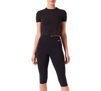 Champion Athletic Club W-Cotton Lycra 3/4 Cuffed Leggings, Nero, S Donna