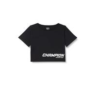 Champion Athletic Club W-Crop Oversized S/L T-Shirt, Nero, XL Donna