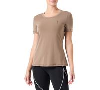 Champion Athletic Club W-Quick-Dry Poly-Tencel Crewneck T-Shirt, Grigio Fango, XL Donna