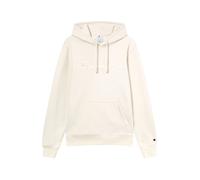 Champion Felpa con cappuccio e maxi logo ricamato Crema da Uomo S Bianco