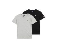 Champion Legacy Legacy Champion Basics B - S-S 2-Pack Crewneck T-Shirt, Nero/Grigio Melange Chiaro, 11-12 Anni Bambino FW23