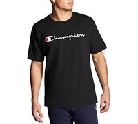 Champion Big & Tall Classic Tee, T-Shirt, Script Nero, S Uomo