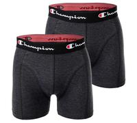 Champion Boxer Da Uomo, Confezione Da 2 - Cotone, Con Logo, Monocromatico