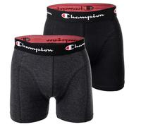 Champion Boxer Da Uomo, Confezione Da 2 - Cotone, Con Logo, Monocromatico