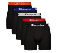 Champion Boxer da Uomo in Cotone Elasticizzato, Confezione da 3 Corti, Nero, 5 Pezzi, M