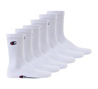 Champion Calzini Unisex 6 Paia Crew Basic Sportivi, Nero/Bianco/Grigio
