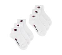 Champion Core Socks Junior 6PP Quarter, Bianco, 31-34 EU (12-2 Kids UK) Unisex - Bambini e ragazzi -FW23