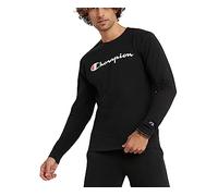 Champion Classic Long Sleeve T-Shirt, Standard Fit, Script & C Logo, Available in Regular And Big & Tall, Nero/Nero, L Uomo