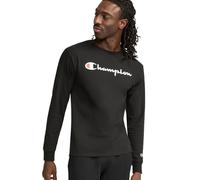 Champion Graphic Classic Jersey LS Tee T-Shirt, Nero/Nero, L Uomo