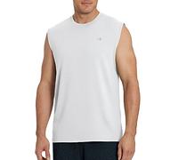 Champion, Senza Maniche, Canotta Muscolare, Classica Maglietta da Uomo Camicia, Bianco, XL
