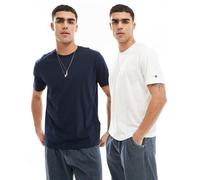 Champion Legacy-Icons 2 Pack Crewneck T-Shirt, Bianco (Ww001), L (Pacco da 2) Uomo