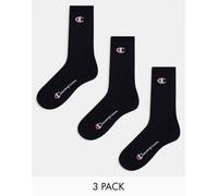 Champion - Confezione da 3 paia di calzini corti neri-Nero 36-38