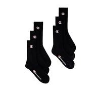Champion Core 6PP Crew Calzini Sportivi, Unisex - Adulto, Nero, 35-38 EU
