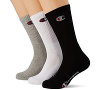 Champion Core- Junior 3PP Crew Calze, Bambini e ragazzi, Grigio Melange Chiaro, Bianco, Nero, 27-30 EU