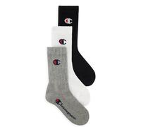 Champion Calze Core Junior 3PP Crew Multicolore (Grigio Melange/Bianco/Nero) 31-34 Pacco da 3