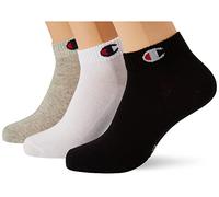 Champion Core- Junior 3PP Quarter Calze, Multicolore (Grigio Melange Chiaro, Bianco, Nero), 31-34 (Pacco da 3) Unisex Bambini e ragazzi