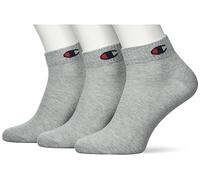 Champion Core Socks 3PP Quarter, Grigio Melange Chiaro & Blu, 35-38 EU (2-5 UK) Unisex - Adulto -FW23